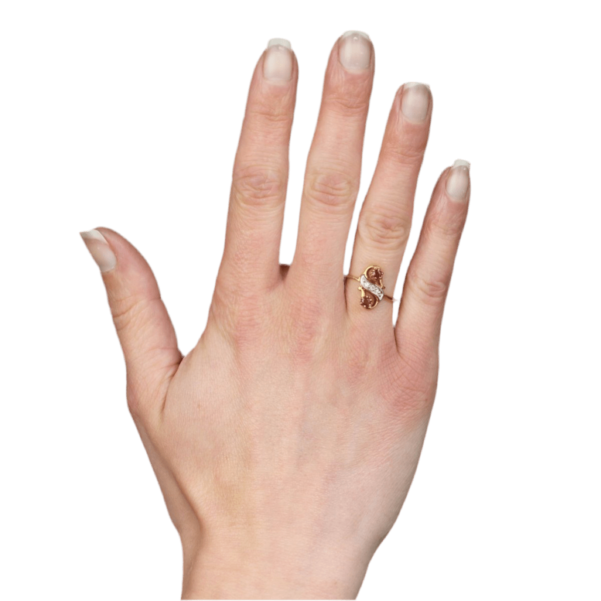 Bague Toi & Moi en or jaune, rubis et diamants - Castafiore