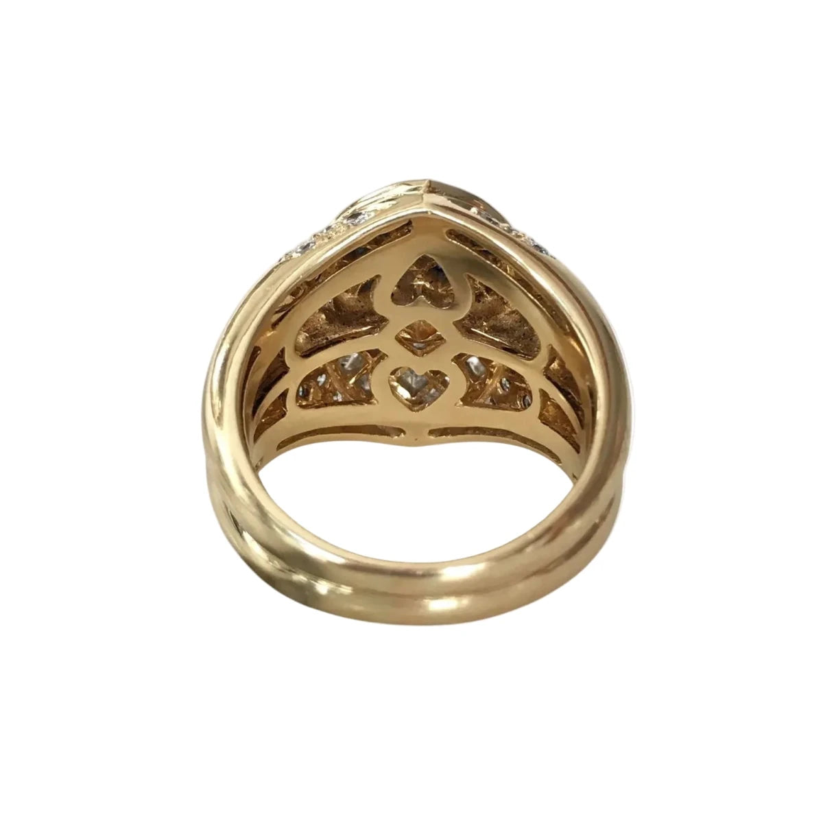 Bague Toi & Moi en or jaune, saphirs et diamants - Castafiore