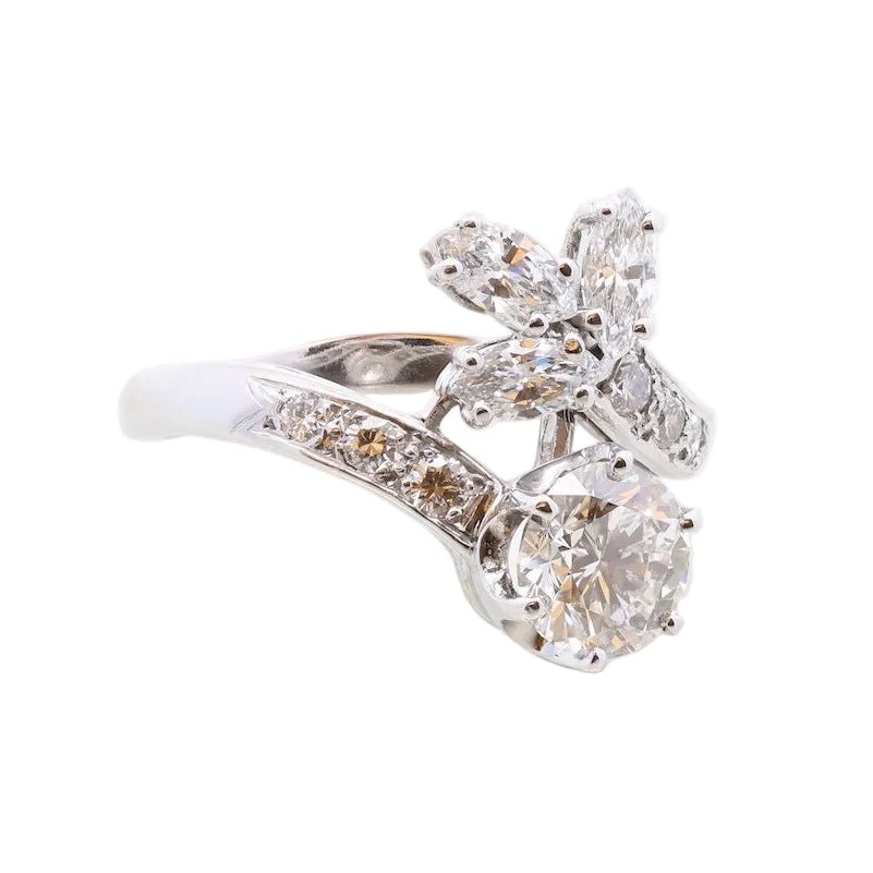 Bague Toi & Moi en or, platine et diamants - Castafiore
