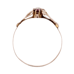 Bague Toi & Moi en or rose, rubis et diamant - Castafiore