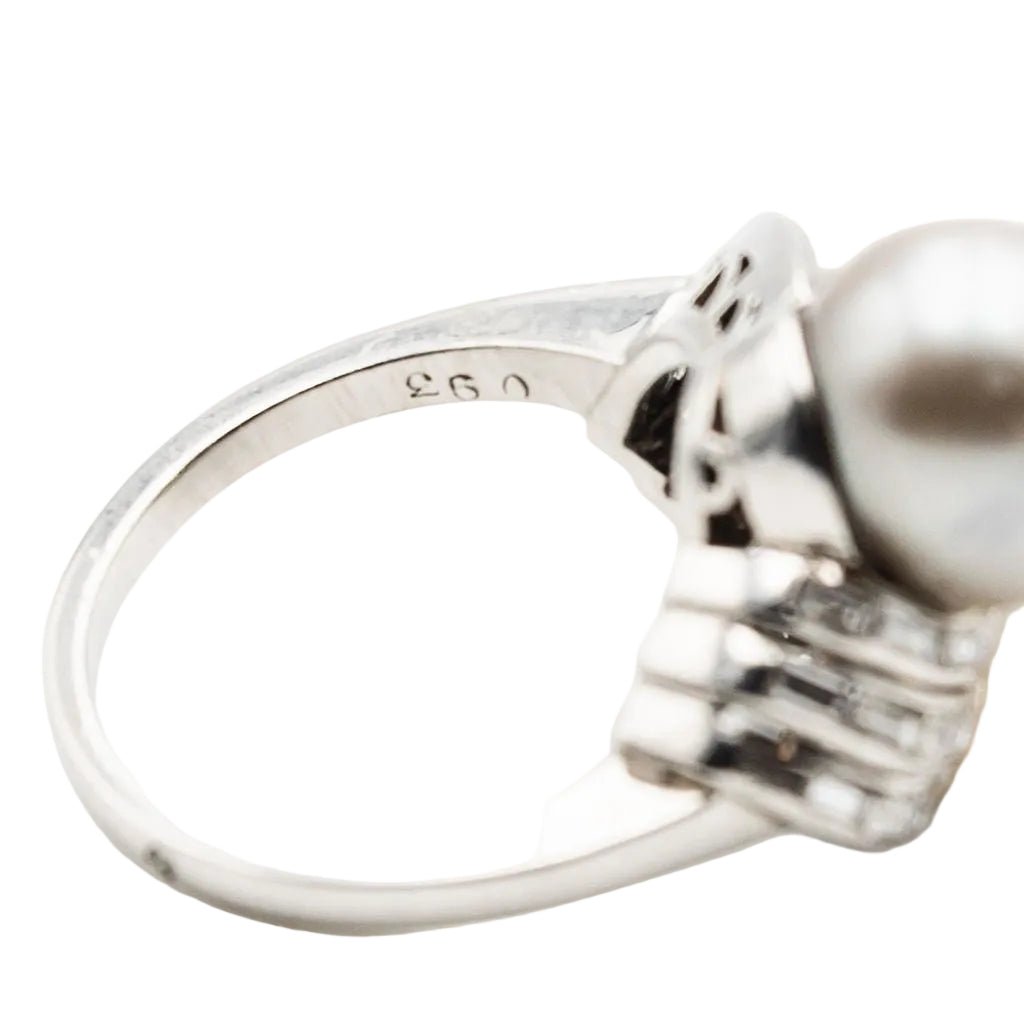 Bague Toi & Moi en platine, perles et diamants - Castafiore