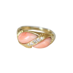 Bague Toi & Moi JEAN & PIERRE BELLIN en or jaune, corail et diamants - Castafiore