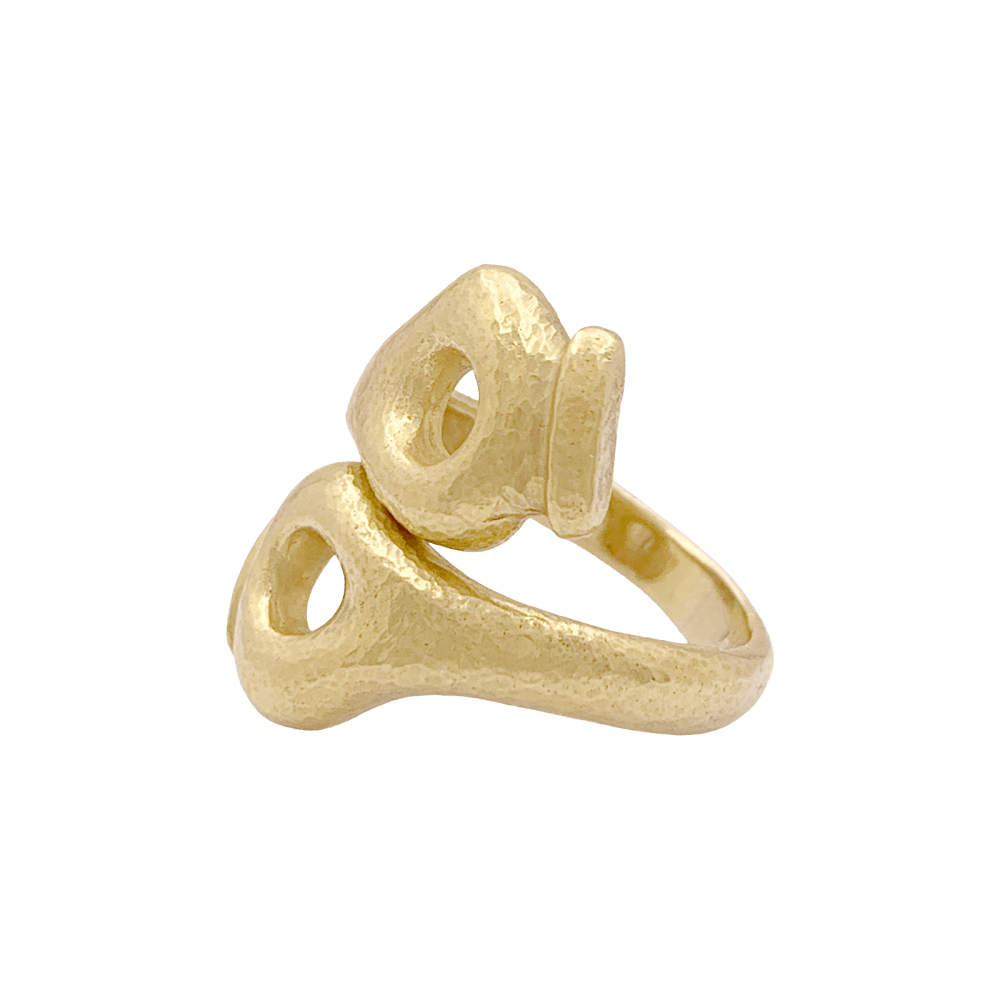 Bague Toi & Moi LALAOUNIS "Mesopotamia" en or jaune - Castafiore