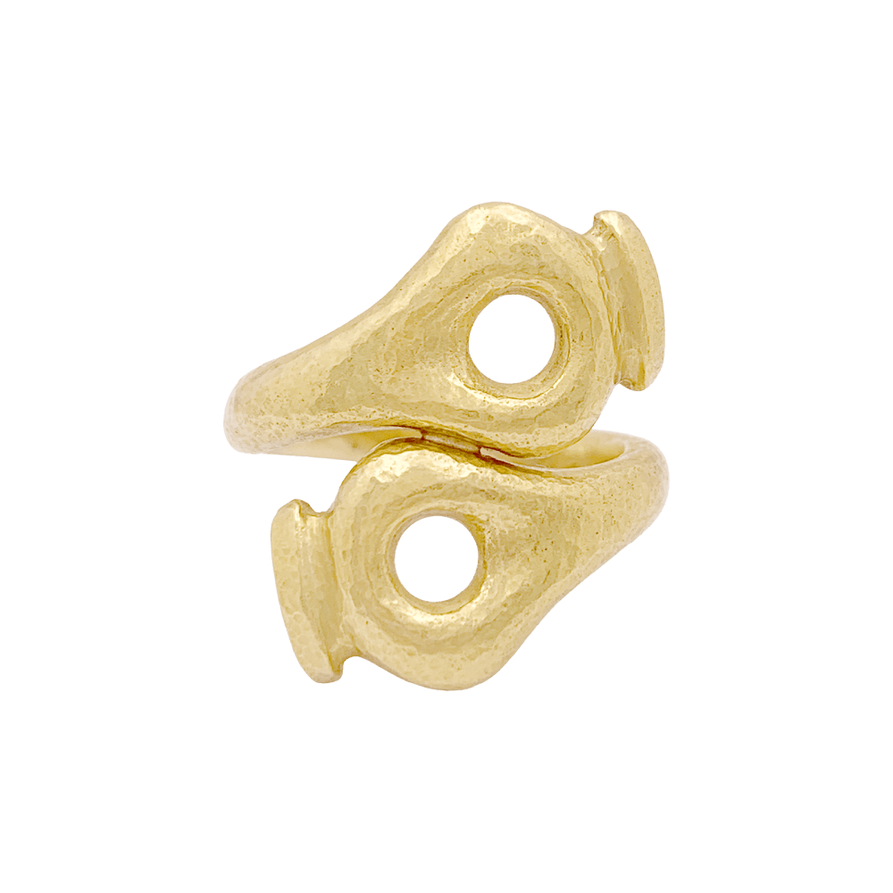 Bague Toi & Moi LALAOUNIS "Mesopotamia" en or jaune - Castafiore