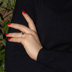 Bague Toi & Moi MAUBOUSSIN "Duo d'amour" en or jaune, saphir et diamants - Castafiore