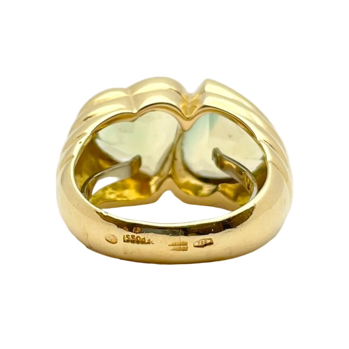 Bague Toi & Moi MILLER en or jaune et péridots - Castafiore
