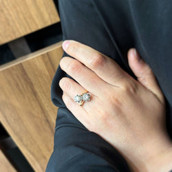 Bague Toi & Moi - Or Bi - colore & Diamants - Castafiore