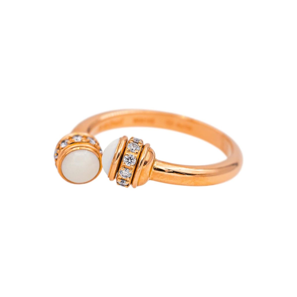 Bague Toi & Moi PIAGET "Possession" en or rose, calcédoines et diamants - Castafiore