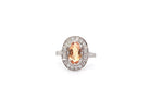 Bague topaze 2,24cts et diamants en platine - Castafiore