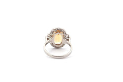 Bague topaze de 4,19cts et diamants en platine - Castafiore