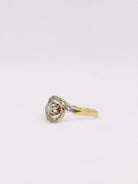 Bague tourbillon diamants taille rose - Castafiore