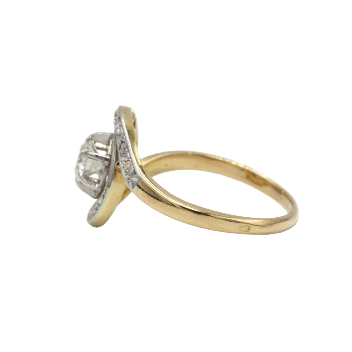 Bague TOURBILLON en or jaune et blanc et diamants - Castafiore