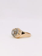 Bague tourbillon en or jaune et diamants - Castafiore