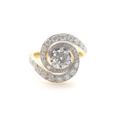 Bague Tourbillon en or jaune platine & diamants - Castafiore