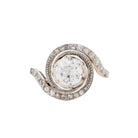 Bague Tourbillon en or jaune, platine et diamants - Castafiore