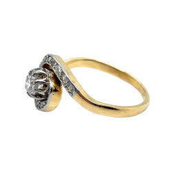 Bague tourbillon en ors de couleurs et diamants - Castafiore