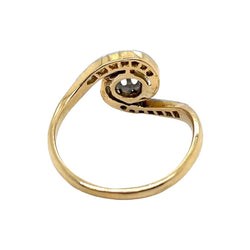 Bague tourbillon en ors de couleurs et diamants - Castafiore