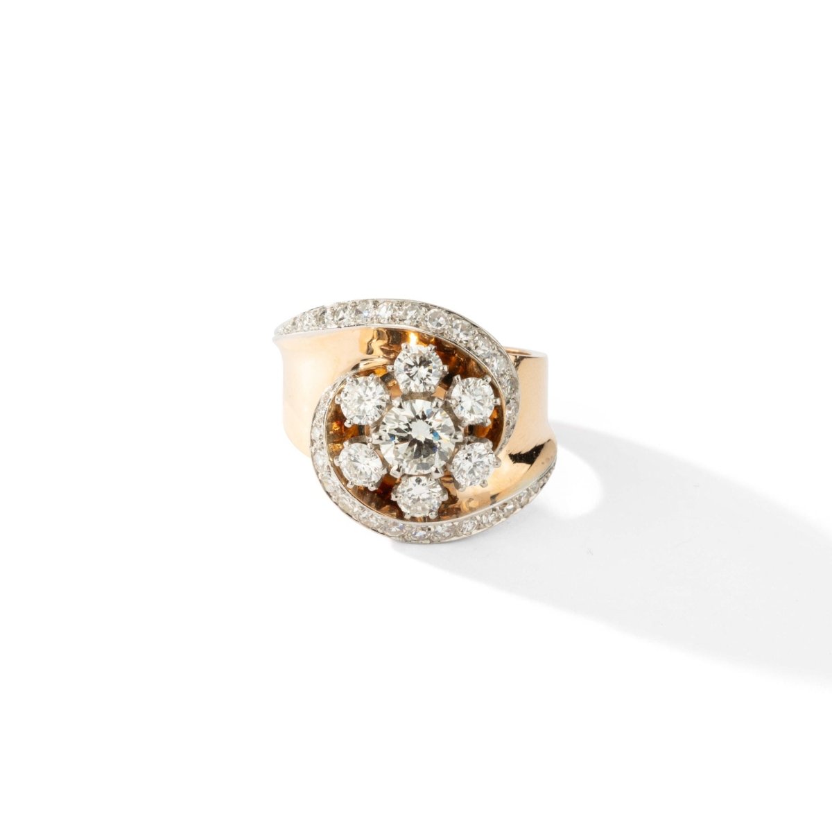 Bague tourbillon époque 1950