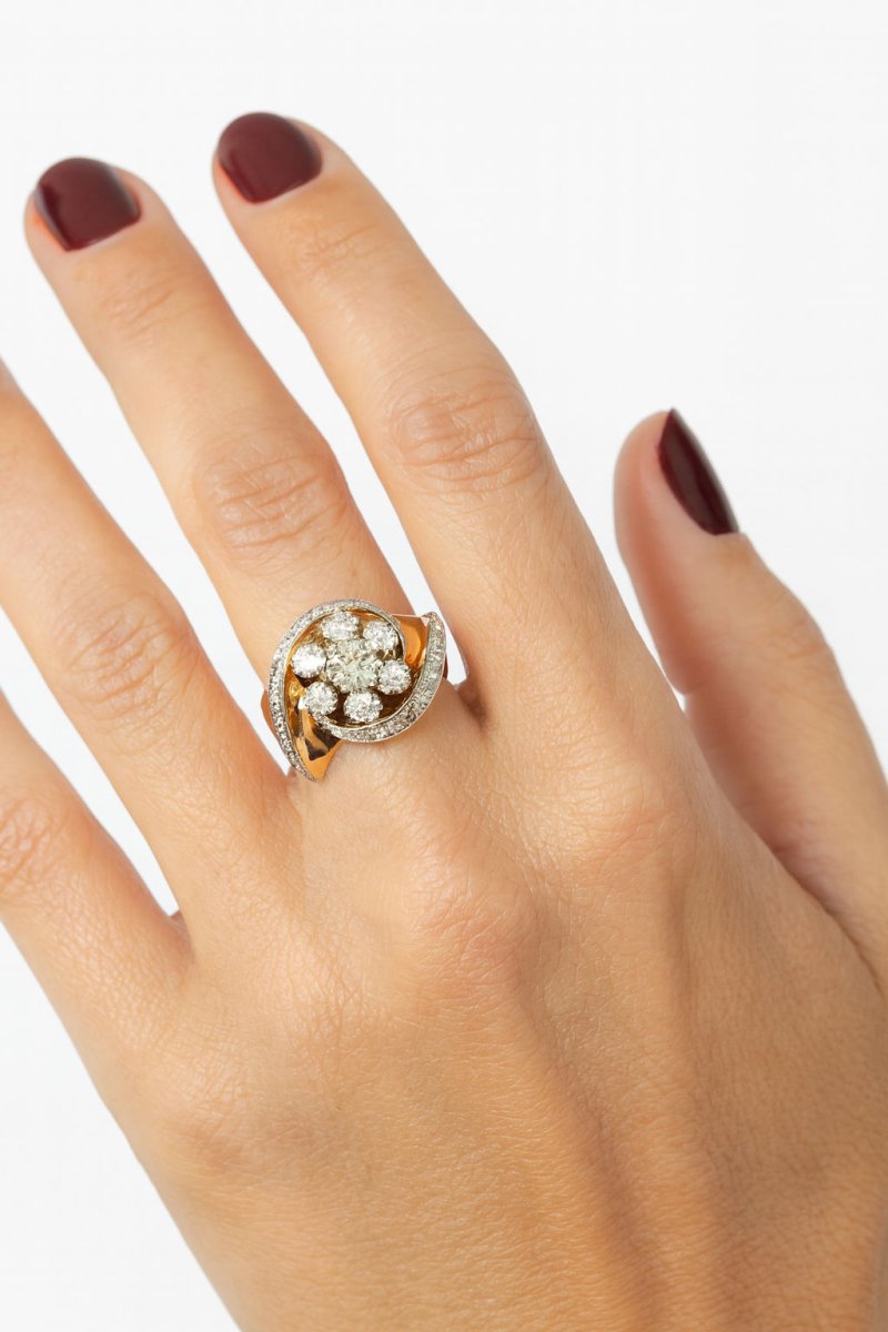 Bague tourbillon époque 1950 - Castafiore