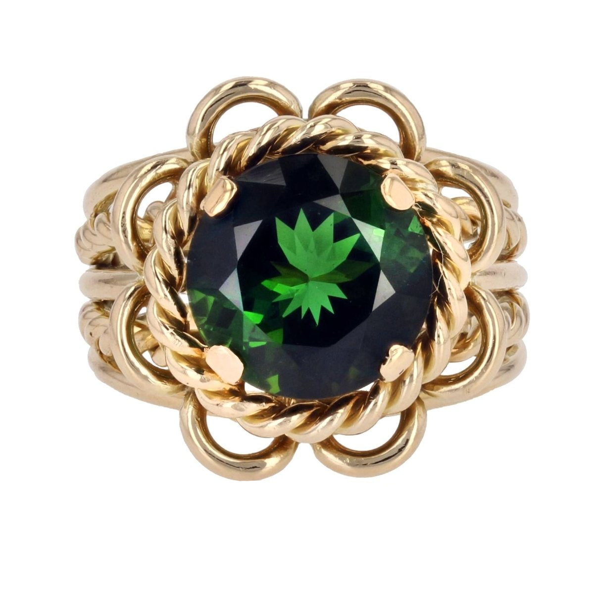 Bague tourmaline cordes d'or - Castafiore