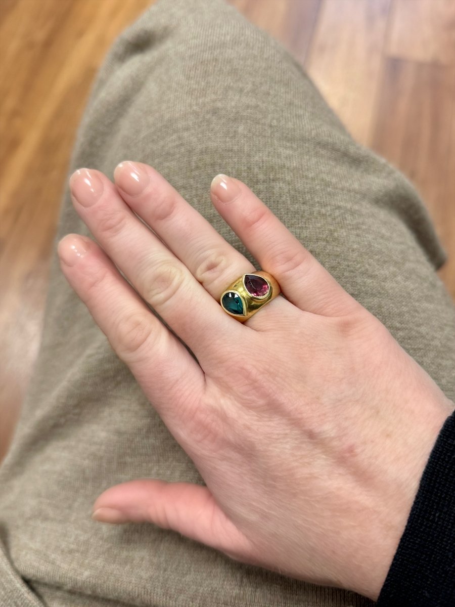 Bague tourmalines poires - Castafiore