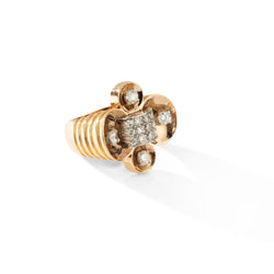 Bague Trèfle époque 1950 - Castafiore