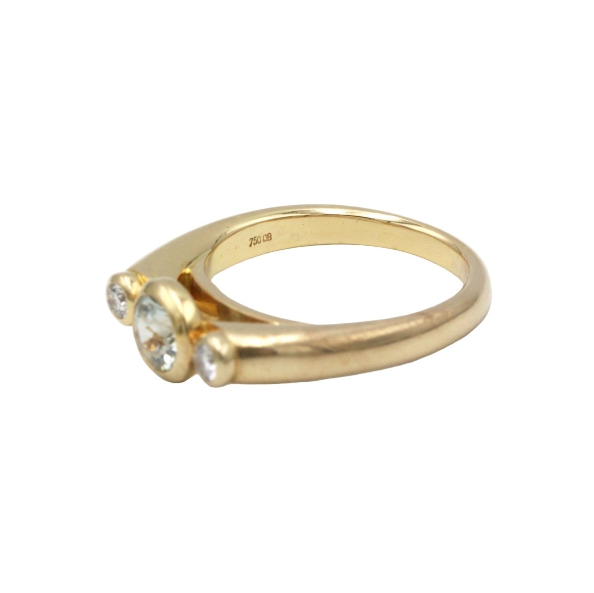 Bague Trilogie BUCHERER en or jaune, saphir et diamants - Castafiore