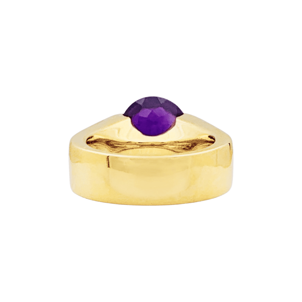 Ring Cartier, yellow gold, amethyst and diamonds.