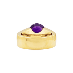 Ring Cartier, yellow gold, amethyst and diamonds.