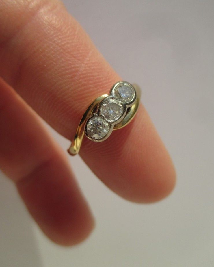 Bague trilogie diamants 0,50ct - Castafiore