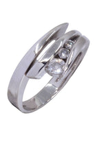 Bague trilogie diamants en or blanc - Castafiore