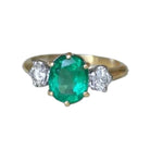 Bague Trilogie Emeraude 2.20 Cts et Diamants - Castafiore