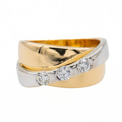 Bague Trilogie en deux ors et diamants - Castafiore