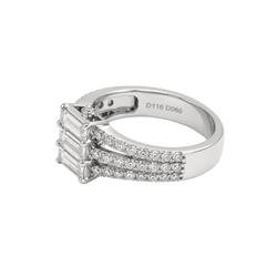 Bague Trilogie en or blanc et diamants - Castafiore
