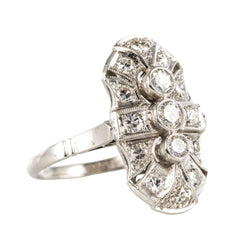 Bague Trilogie en or blanc et diamants - Castafiore