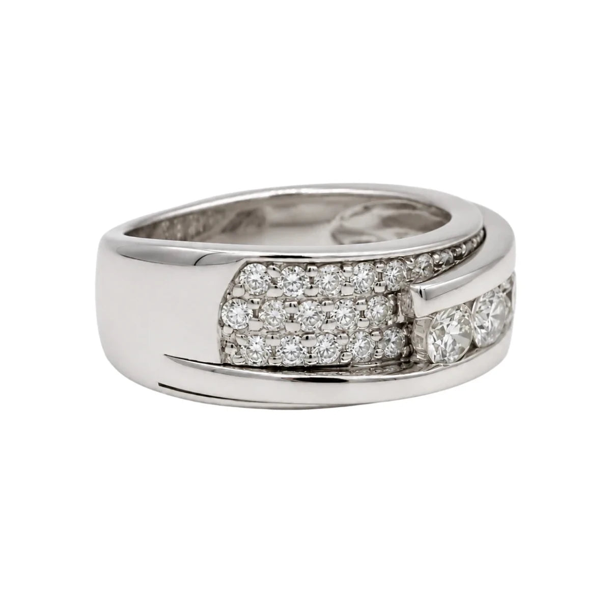 Bague Trilogie en or blanc et diamants - Castafiore