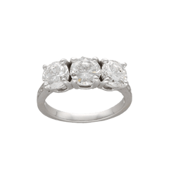 Bague Trilogie en or blanc et diamants - Castafiore