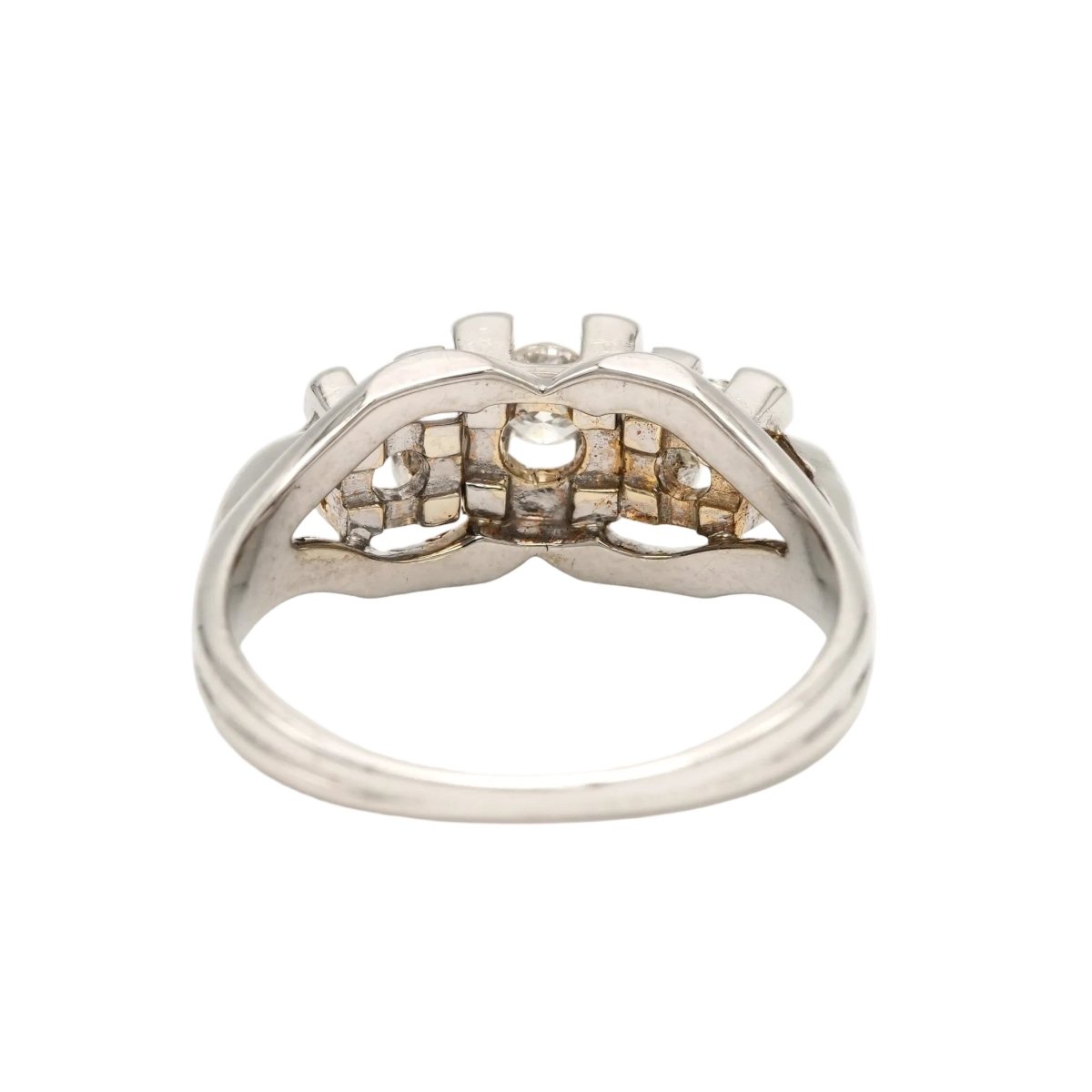 Bague Trilogie en or blanc et diamants - Castafiore