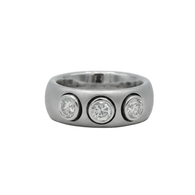 Bague Trilogie en or blanc et diamants - Castafiore