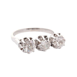 Ring three diamonds in 18k gold