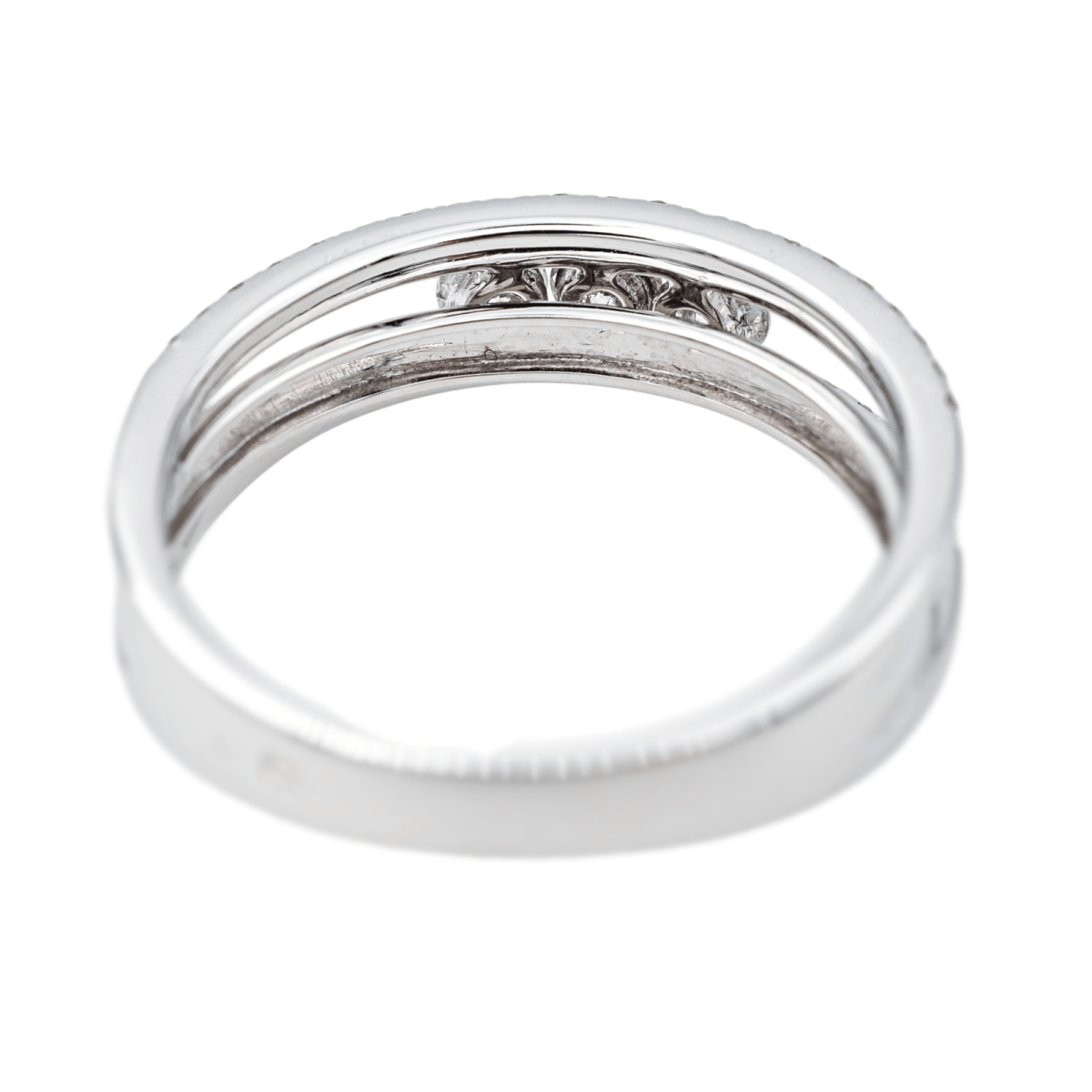 Bague Trilogie en or blanc et diamants - Castafiore