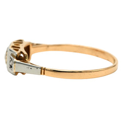 Bague Trilogie en or blanc, or jaune et diamants - Castafiore