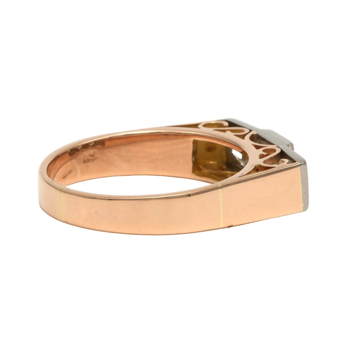 Bague Trilogie en or blanc, or jaune et diamants - Castafiore