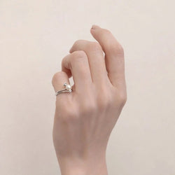Bague Trilogie en or blanc, perle et diamants - Castafiore