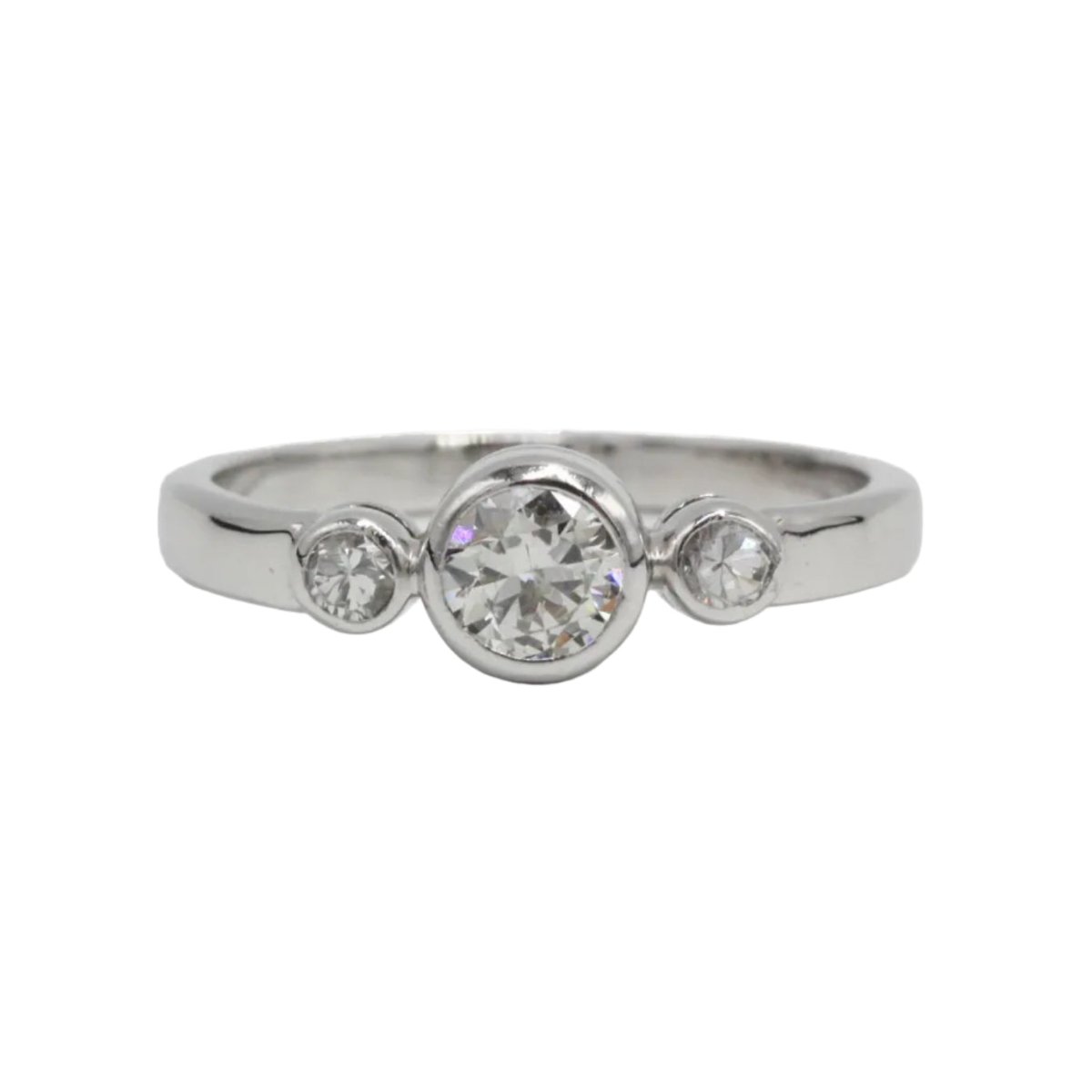 Bague Trilogie en or blanc, platine et diamants - Castafiore