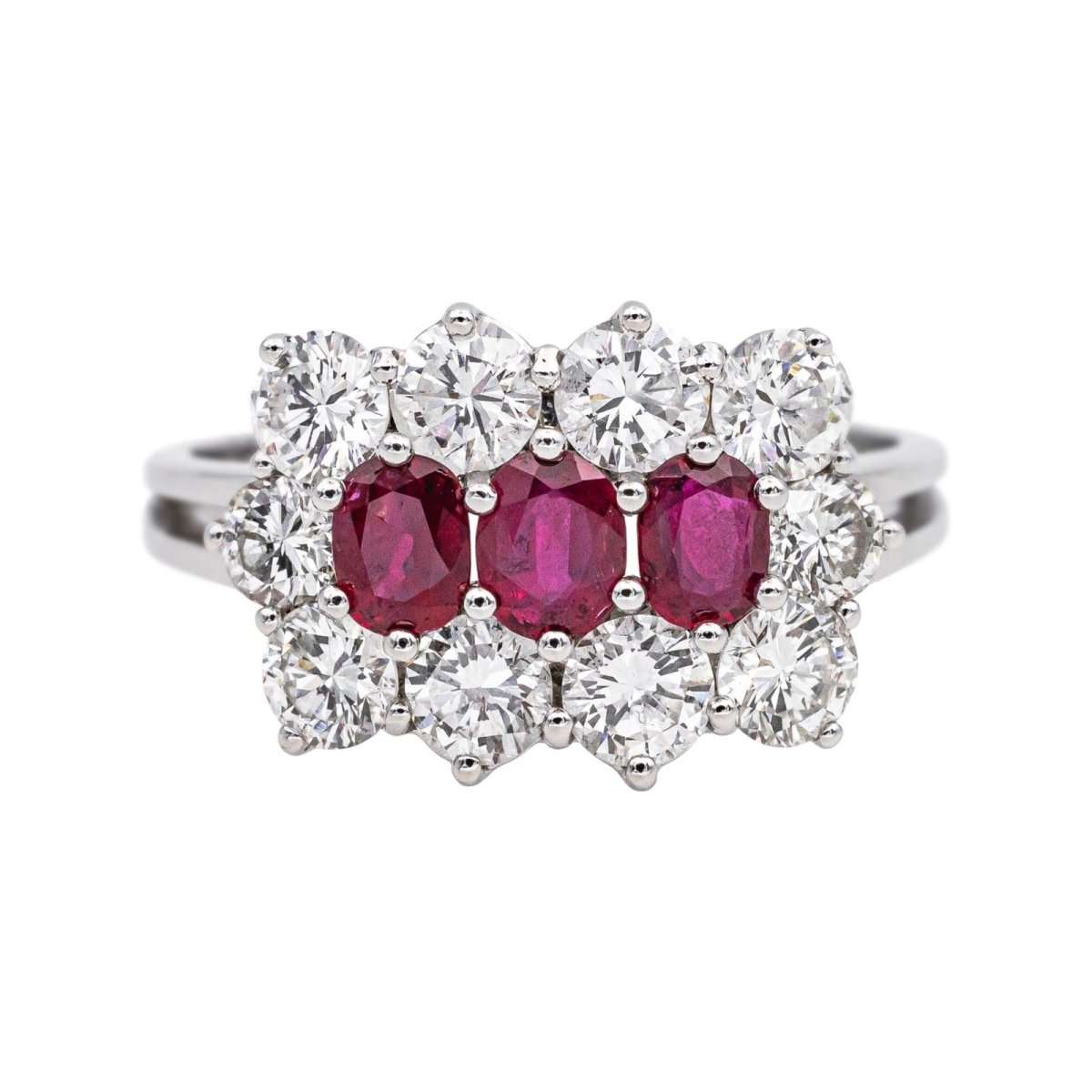Ring White gold Ruby