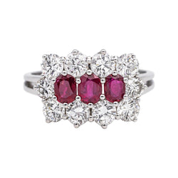 Ring White gold Ruby