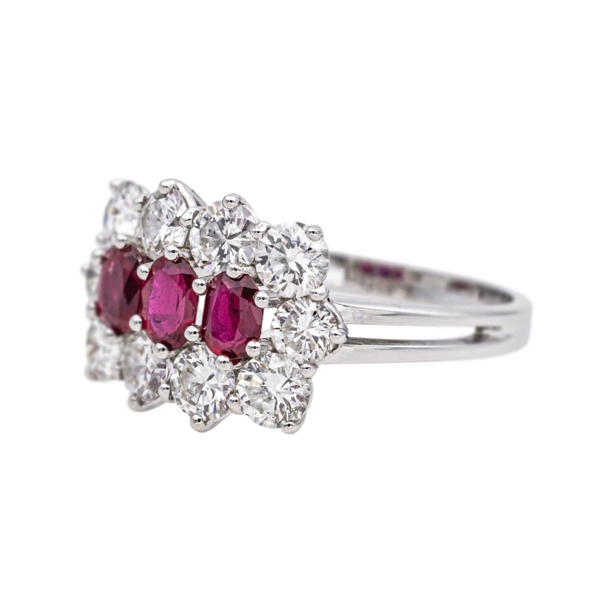Ring White gold Ruby