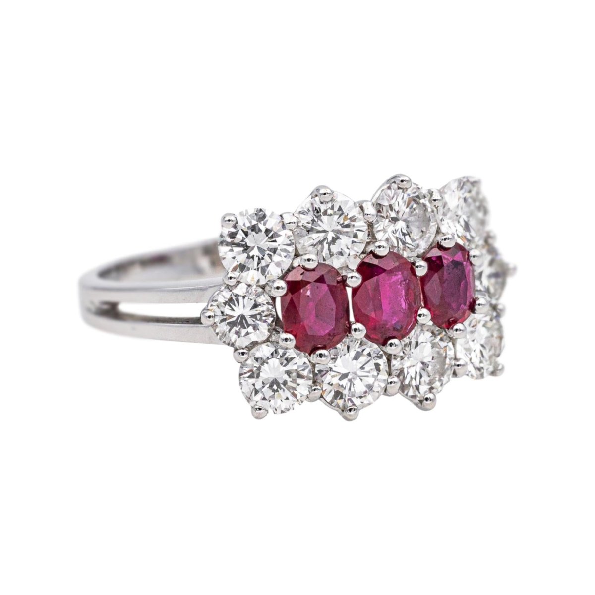 Ring White gold Ruby