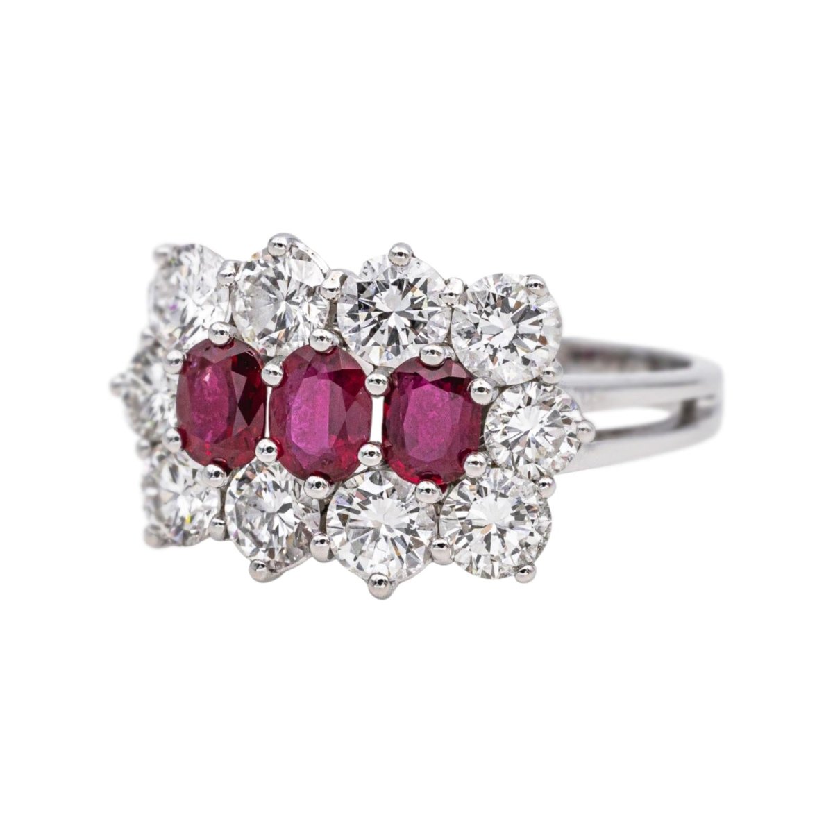 Ring White gold Ruby